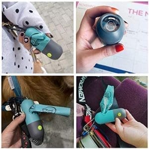 Dispenser di sacchetti per escrementi cani con luce flash a LED